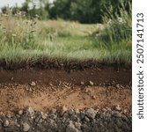 A soil profile represents a vertical cross-section of the soil, consisting of layers that extend parallel to the ground surface.