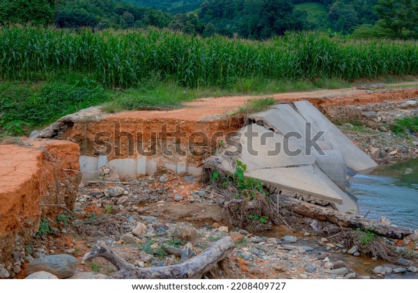 Soil Slides Due Water Erosion Stock Photo 2208409727 | Shutterstock