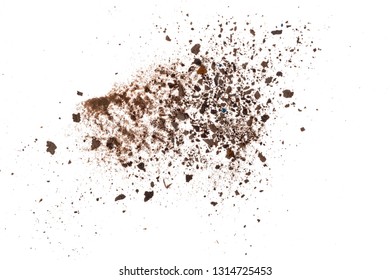 Soil trash dust isolated on white background with clipping path. - Shutterstock ID 1314725453