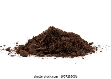 soil,Isolated on white with clipping paths.