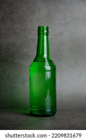 Soju Bottle On Grey Background