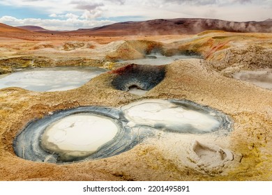 Sol De Manana Geyser In Bolivian Andes Altiplano Near Chile Border