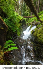 Sol Duc Falls - A top view of Sol Duc Falls. Olympic National Park, Washington, USA.