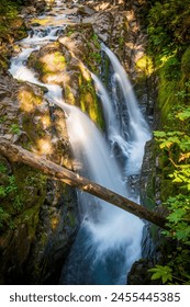 Sol Duc Falls Waterfall at Olympic National Park in Washington State, USA
