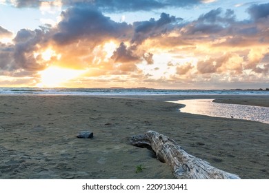 Sola Beach At Sunset, Stavanger, Norway