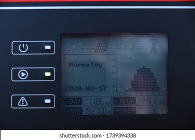 Solar Battery Management System. Controller Of Power, Charge Of Solar Panels. Solar Tracker.