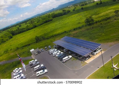 Solar Cell On  Rooftop Parking