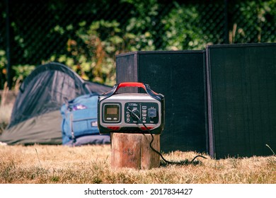 Solar Charger Generator Battery Capturing Electricty In The Sun