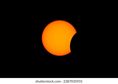 Solar Eclipse 2023 Simulation if seen in Padang Indonesia