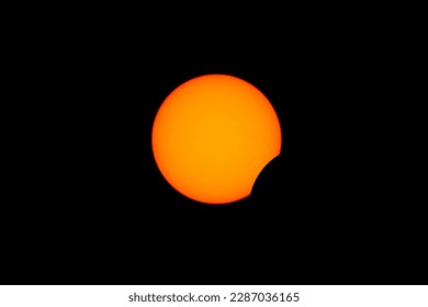 Solar Eclipse 2023 Simulation if seen in Medan Indonesia