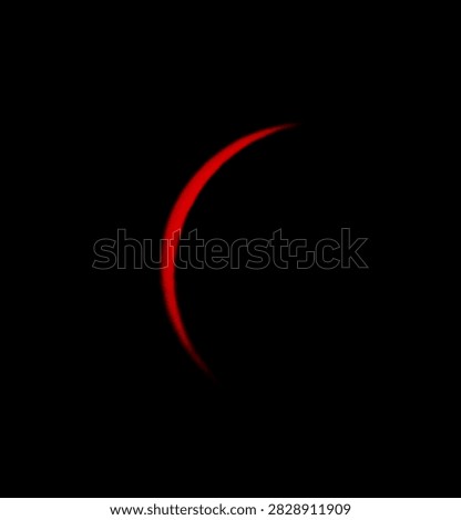 Solar eclipse 2026 in partial phase in waning red
