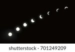Solar Eclipse, August 21, 2017 - progress as was photographed in Vancouver, BC, Canada