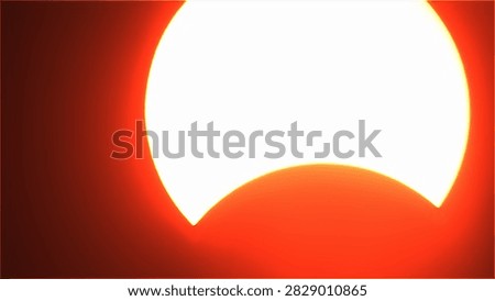 Solar eclipse of August 21, 2026, photographed with a hydrogen-alpha telescope.