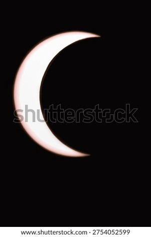 Solar eclipse in the dark.  Actual image taken with a solar filter.