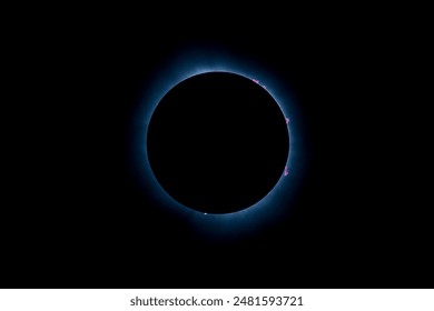 A solar eclipse featuring a diamond ring effect and baileys beads - Powered by Shutterstock - Get 15% off with code: PIKWIZARD15