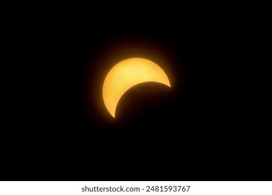 A solar eclipse featuring a diamond ring effect and baileys beads