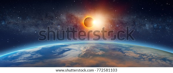 Solar Eclipse Front Milky Way Galaxy Stock Photo 772581103 | Shutterstock