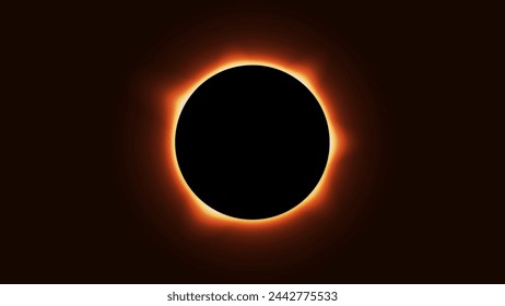 Solar eclipse. Moon passing between the Earth and the Sun. Graphic art. - Powered by Shutterstock