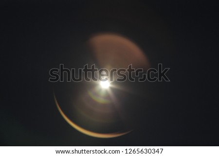 Similar – Image, Stock Photo Blood moon at total lunar eclipse, shining through trees