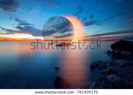 Similar – Image, Stock Photo Colours II Sunset Light