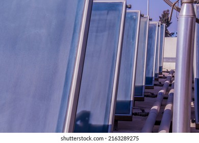 Solar Energy Cells Plates, Shot Is Selective Focus With Shallow Depth Of Field, Shouted At Cairo Egypt On 21 April 2019