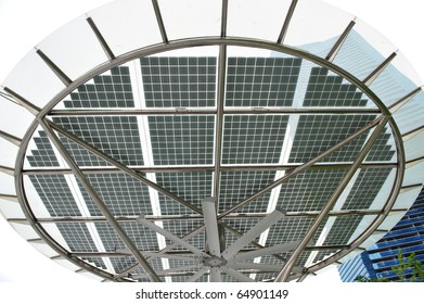 solar energy panel installed at the city - Shutterstock ID 64901149