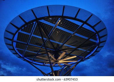solar energy panel use in the city - Shutterstock ID 63907453