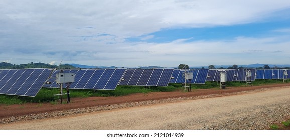 Solar Farm In Malawi With Panels And Inverters