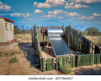 Solar Geyser Or Solar Boiler At A Residential Home Farm In South Africa