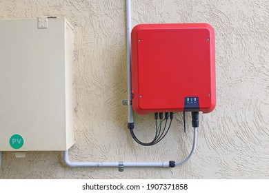 Solar Inverter Next To A Meter Box