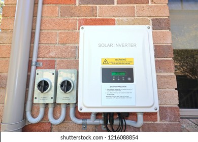 Solar Inverter On The Side Of A House