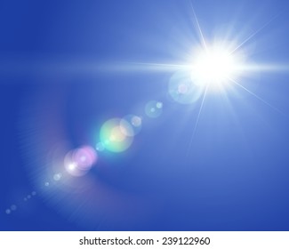 Solar lens flare - Shutterstock ID 239122960