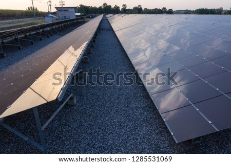 Solar panel, alternative electricity source - concept of sustainable resources, And this is the solar panel mono type.