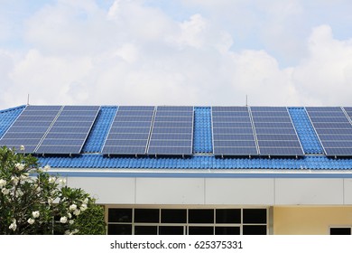Solar panel of building for transform solar light to electric power  - Shutterstock ID 625375331