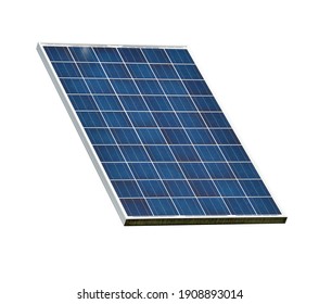 Solarzellen oder Solarzellen einzeln auf weißem Hintergrund