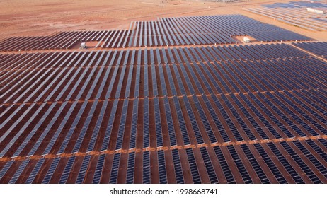 Solar Panel Grid Farm In The US Desert