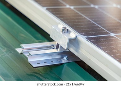 Solar Panel Holder Mounting Bracket Corrugated Stock Photo 2191766849 ...