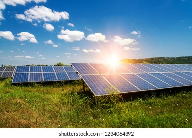 Solar Panel Photovoltaic Alternative Electricity Source Stock Photo ...