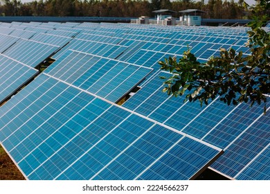  solar panel at solar power plant  - Shutterstock ID 2224566237