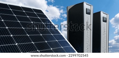 Solar panel with rechargeable energy storage