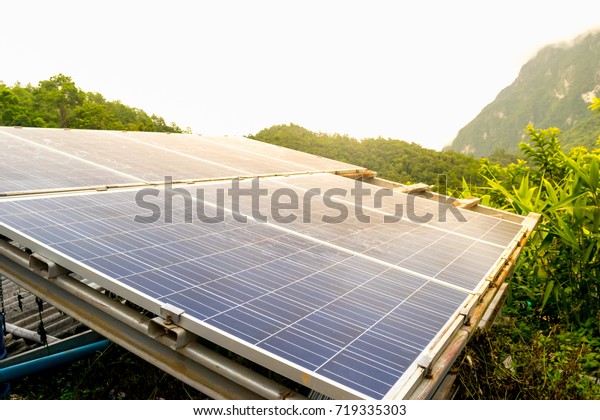 Solar panel in rural area