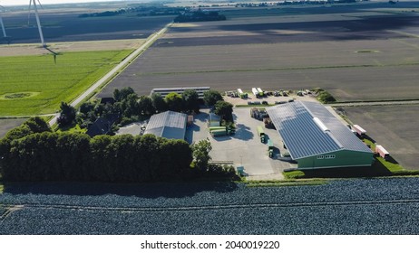 Solar Panel Stay In Roof On Big Farm 