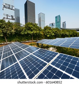 Solar panels in the city - Shutterstock ID 601640852