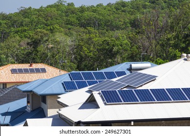 Solar panels on multiple energy efficient homes