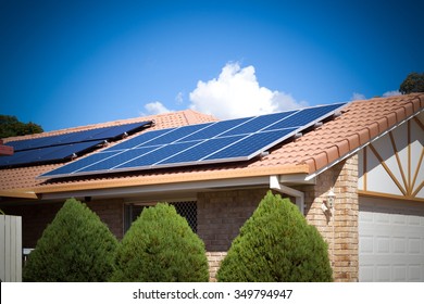 Solar panels on the roof, Australia