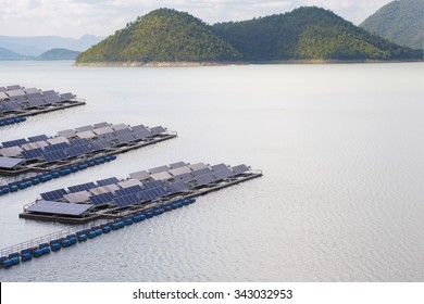 Solar panels in the water.