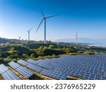 Solar panels and wind power generation equipment