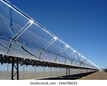 Solar Parabolic trough designed for high temperature powerplant like Andasol  in Spain  - Shutterstock ID 1966788553