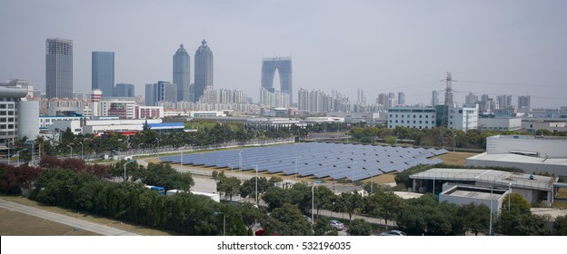 Solar Photo-voltaic Panels In Suzhou Industrial Park, Suzhou, China