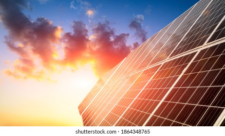 Solar power panels and natural landscape in sunny summer, Asia - Shutterstock ID 1864348765